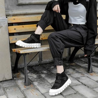 2020 Handmade Genuine Leather Martin Boots Retro Chunky Nubuck Ankle Boots Winter Boots Brown/Coffee