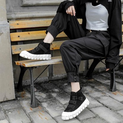 2020 Handmade Genuine Leather Martin Boots Retro Chunky Nubuck Ankle Boots Winter Boots Brown/Coffee