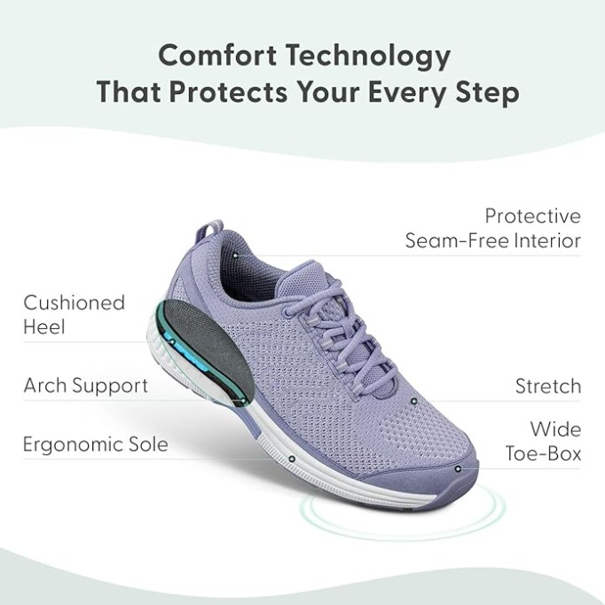 Women's Orthopedic Knit Coral Sneakers