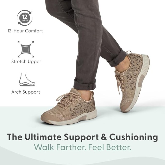 Women's Orthopedic Knit Coral Sneakers