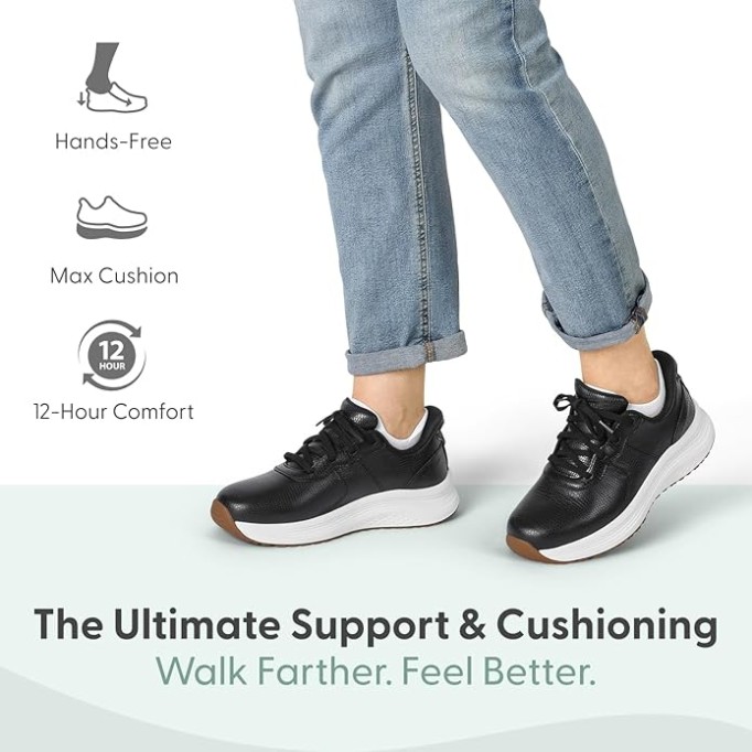 Women's Orthopedic Leather Stride Hands-Free Sneakers